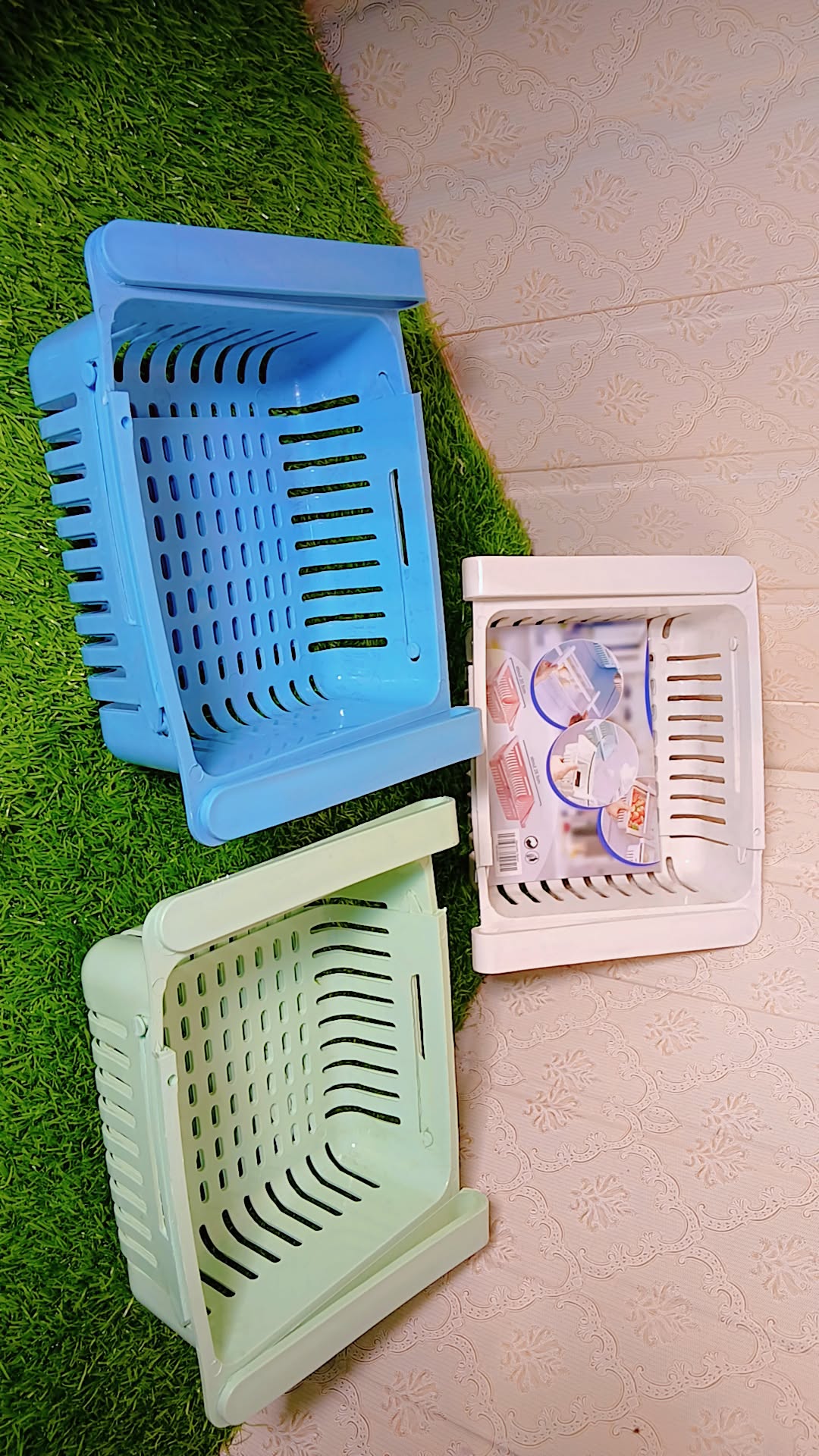 Fridge Shelf Adjustable Basket – Fruits & Vegetables Storage