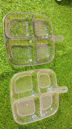 4 Portion Serving Platter – Snack & Sauce Divider Plate