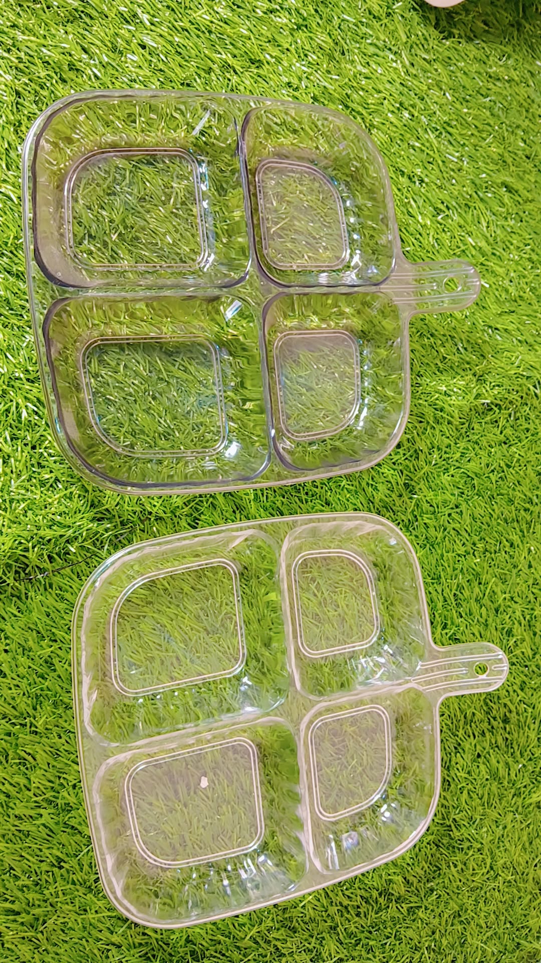 4 Portion Serving Platter – Snack & Sauce Divider Plate