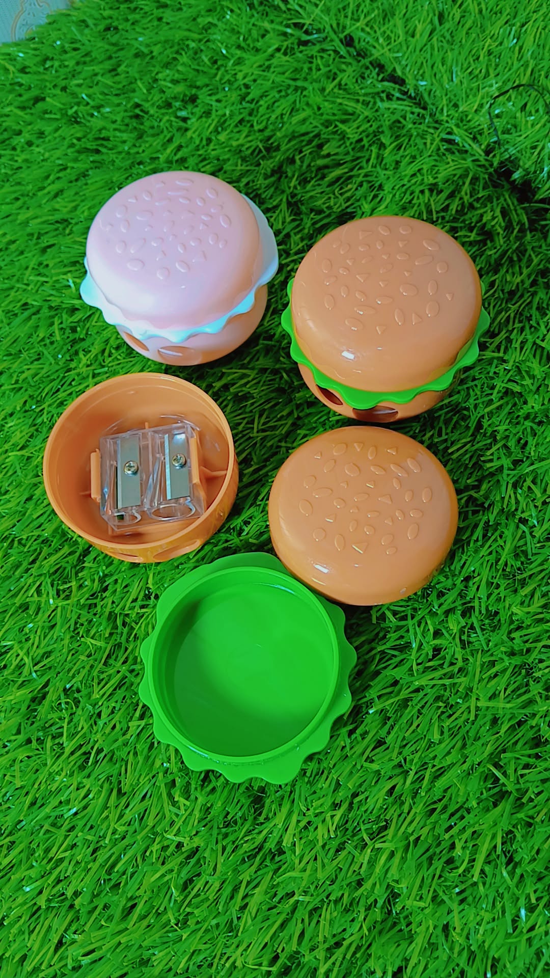 Cute Bird Shape Double Hole Pencil Sharpener for Kids