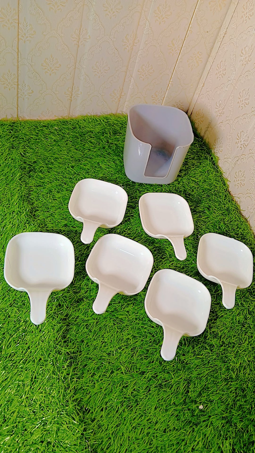 6-Piece Sauce Serving Bowls Set with Stand – Kitchen Condiment Set