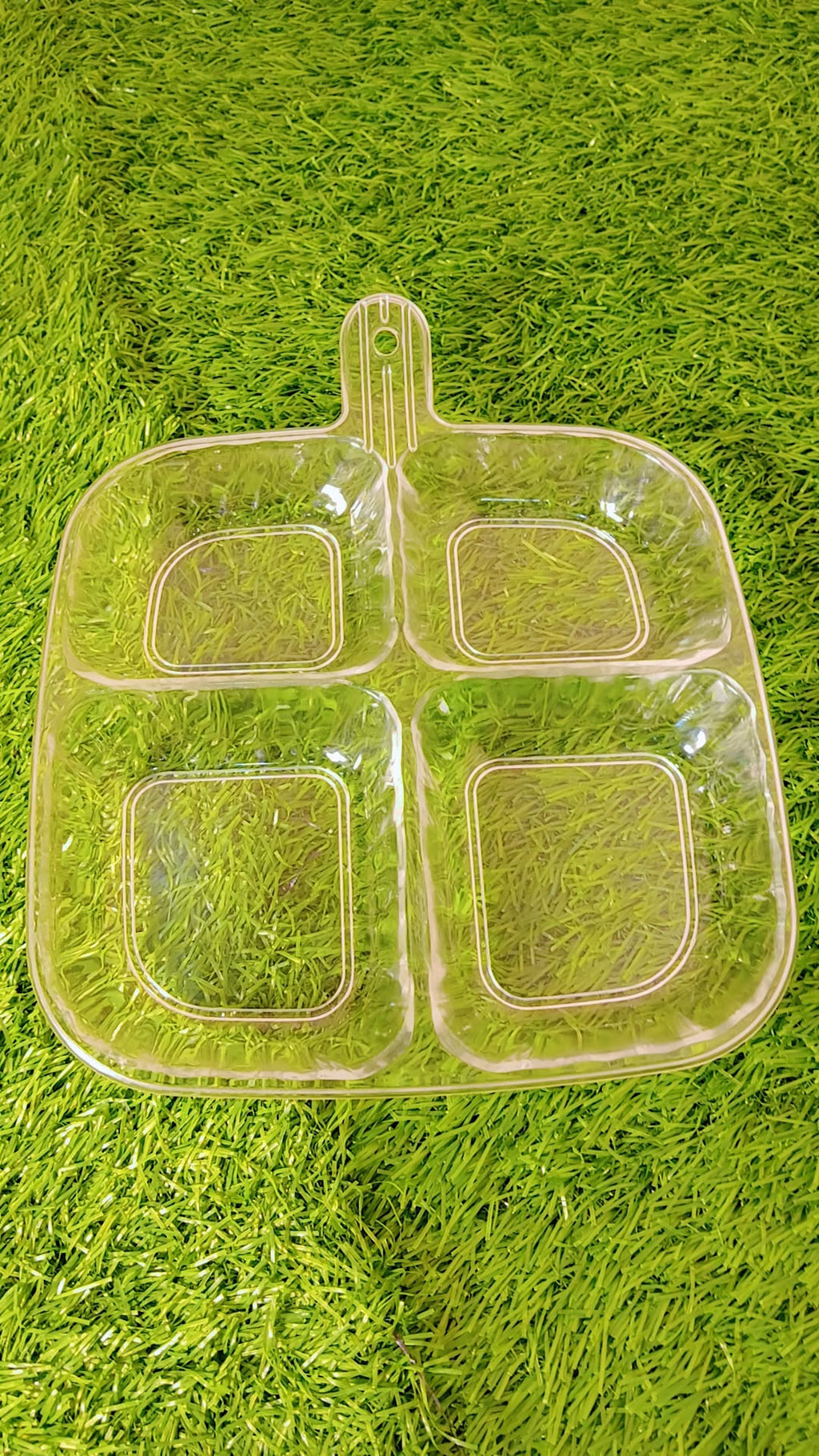 4 Portion Serving Platter – Snack & Sauce Divider Plate