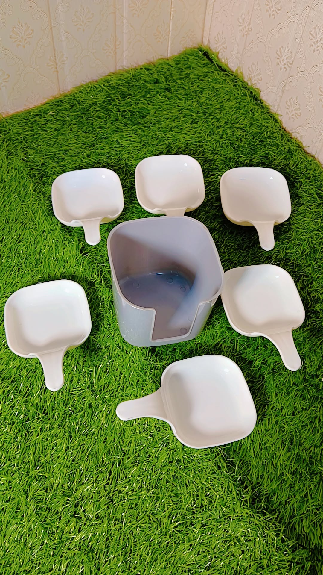 6-Piece Sauce Serving Bowls Set with Stand – Kitchen Condiment Set