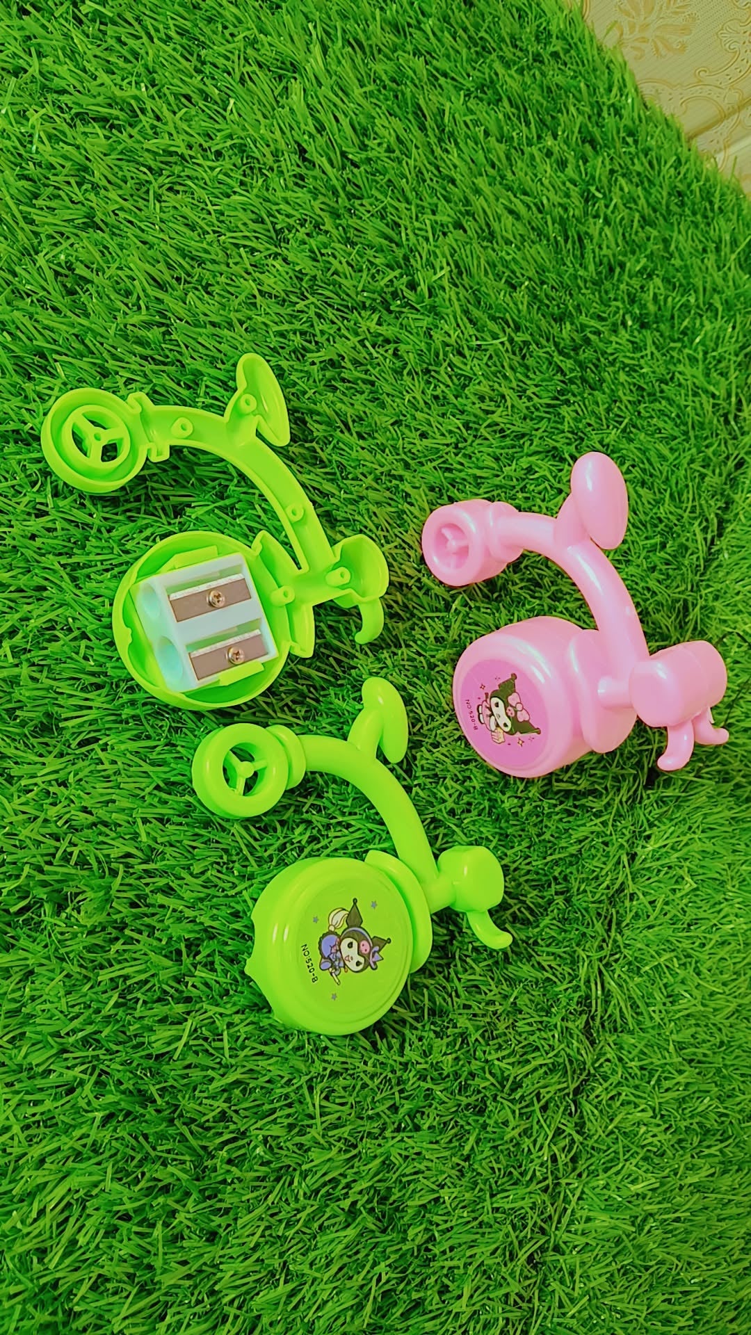 Cute Bird Shape Double Hole Pencil Sharpener for Kids