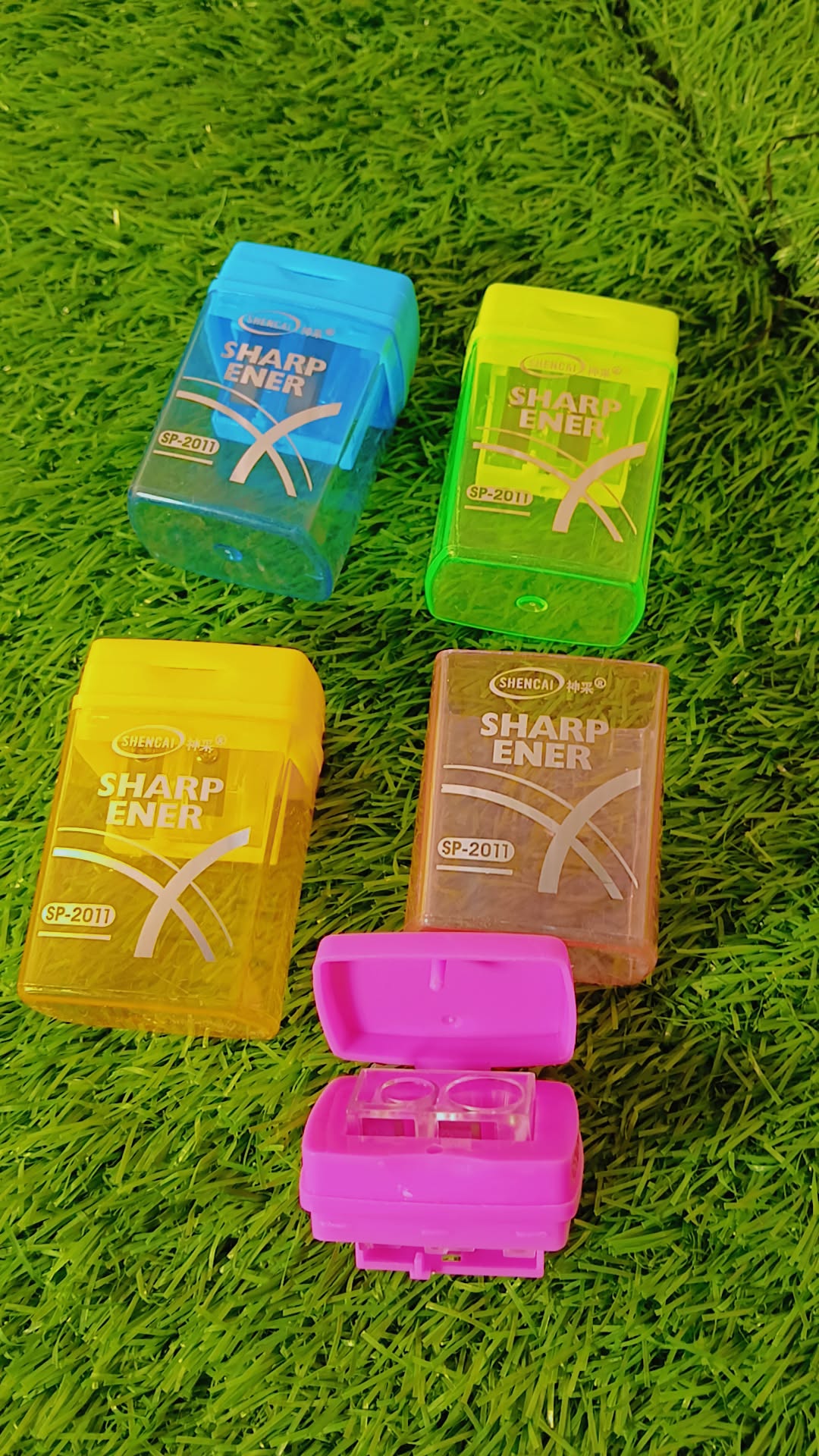 Cute Bird Shape Double Hole Pencil Sharpener for Kids