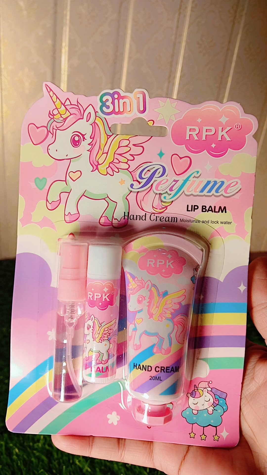 Kids Unicorn Makeup Gift Set | 3-in-1 Perfume, Lip Balm & Hand Cream
