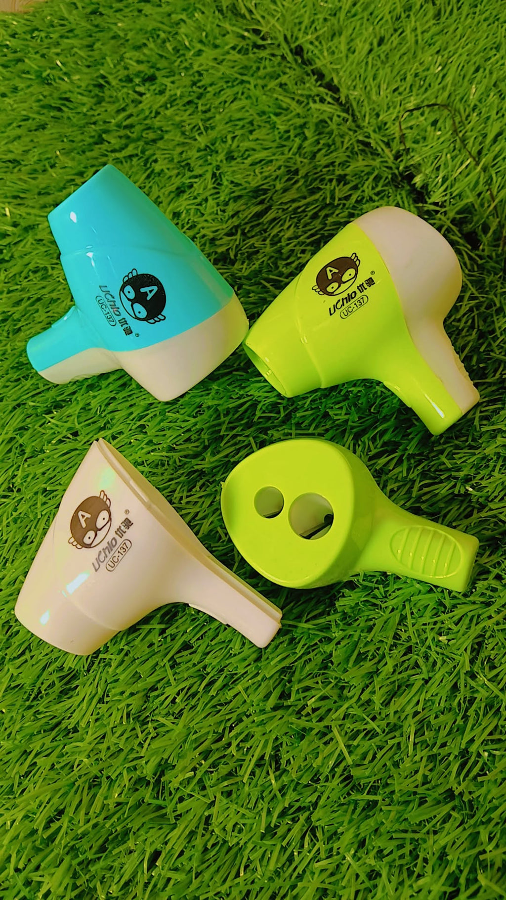 Cute Bird Shape Double Hole Pencil Sharpener for Kids